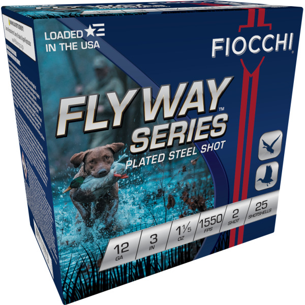 FIOCCHI AMMO 12ga 3" SP-STEEL 1550fps 1-1/5 #2 25b 10c