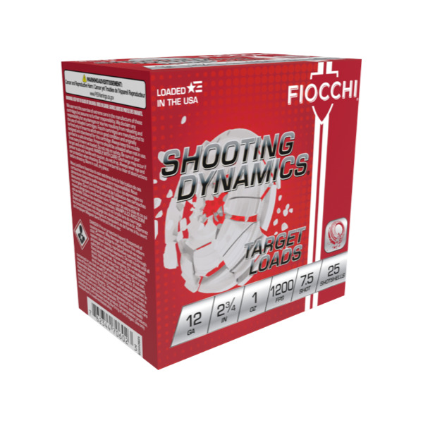 FIOCCHI AMMO 12ga 2.75" 1oz 1200fps #7.5 250/cs