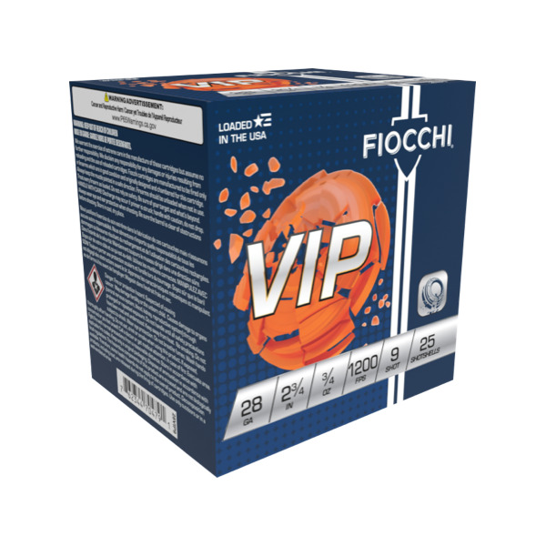 FIOCCHI AMMO 28ga 2.75" TARGET 1200fps 3/4oz #9 25b 10c