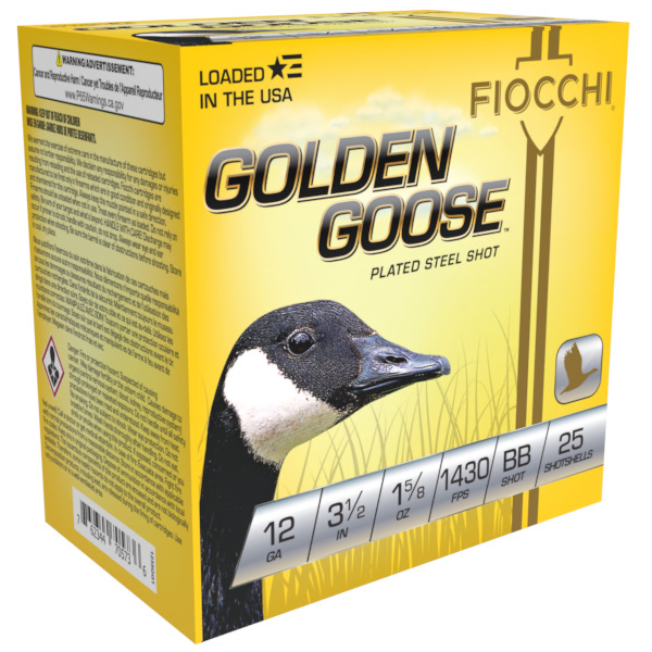 FIOCCHI AMMO 12ga 3.5 GG-STEEL 1430fps 1.25 #BB 25b 10c