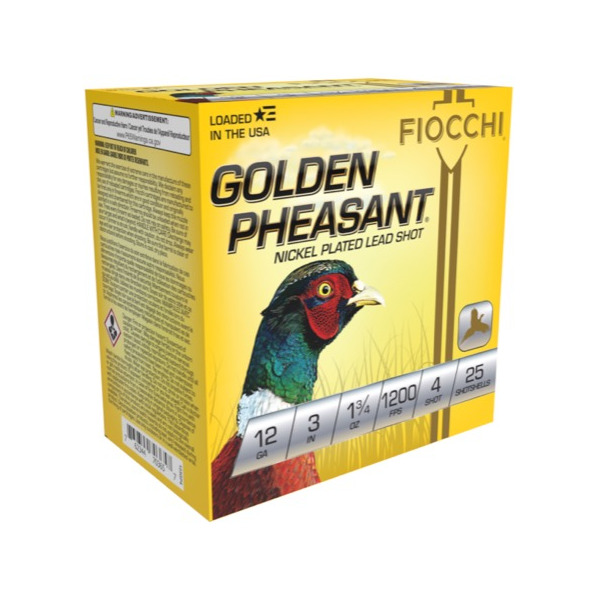 FIOCCHI AMMO 12ga 3" GP-NICKEL 1200fps 1.75oz #4 25b 10c