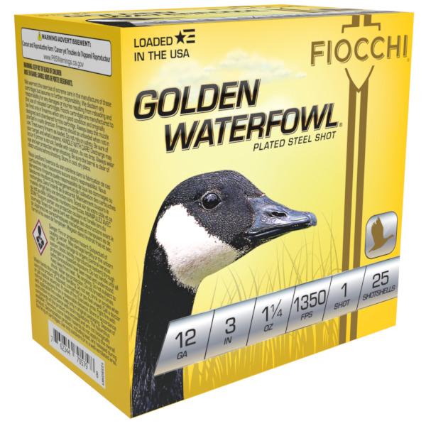 FIOCCHI AMMO 12ga 3" GW-STEEL 1350fps 1.25oz #1 25b 10c
