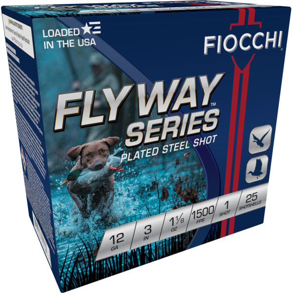 FIOCCHI AMMO 12ga 3" SP-STEEL 1500fps 1-1/8 #1 25b 10c