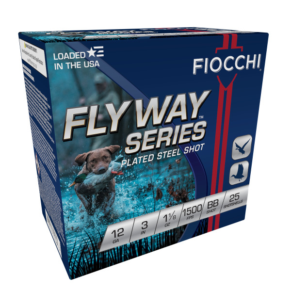 FIOCCHI AMMO 12ga 3" SP-STEEL 1500fps 1-1/8 #BB 25b 10c