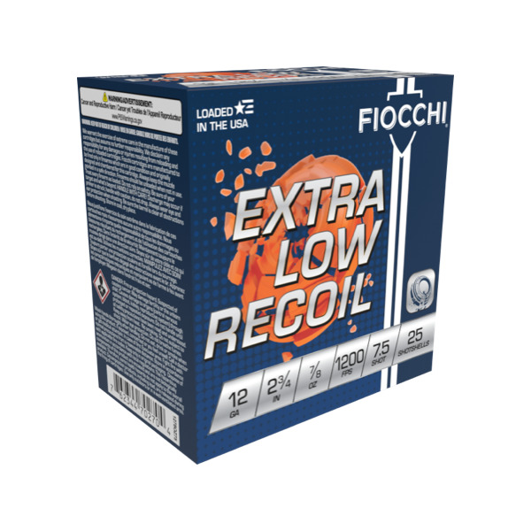 FIOCCHI AMMO 12ga LITEd 7/8oz 1200fps #7.5 250/cs