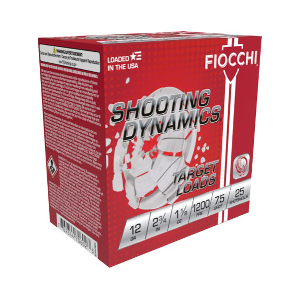 FIOCCHI AMMO 12ga 2.75" 1-1/8 1200fps #7.5 250/cs