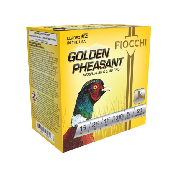 FIOCCHI AMMO 16ga 2.75" NICKEL 1310fps 1-1/8oz #5 25/bx