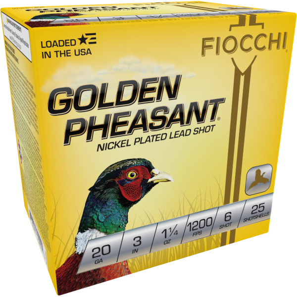 FIOCCHI AMMO 20ga 3" GP-NICKEL 1200fps 1.25oz #6 25b 10c