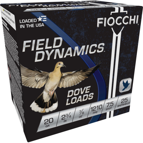 FIOCCHI AMMO 20ga 2.75" FIELD 1210fps 7/8 #7.5 25b 10c