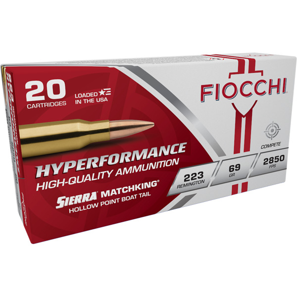 FIOCCHI AMMO 223 REMINGTON 69gr SRA MK-HPBT 2850fps 20bx 10cs