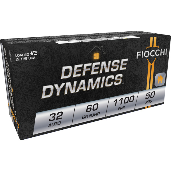 FIOCCHI AMMO 32 ACP (7.65mm) 60gr JHP 50/bx 20/cs