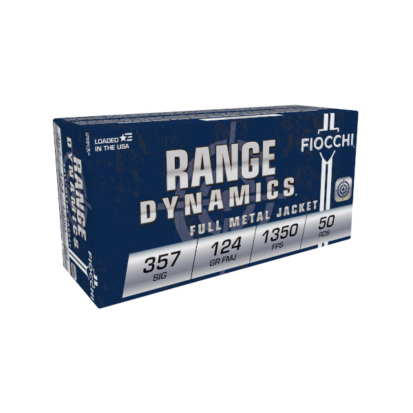 FIOCCHI AMMO 357 SIG 124gr FMJ-TC 50/bx 20/cs