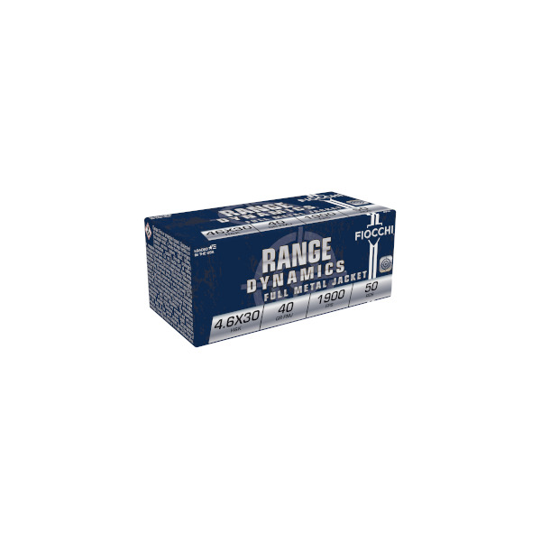 FIOCCHI AMMO 4.6x30 H&K 40gr FMJ 50/bx 20/cs