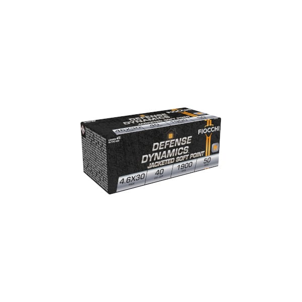 FIOCCHI AMMO 4.6x30 H&K 40gr JSP 50/bx 20/cs