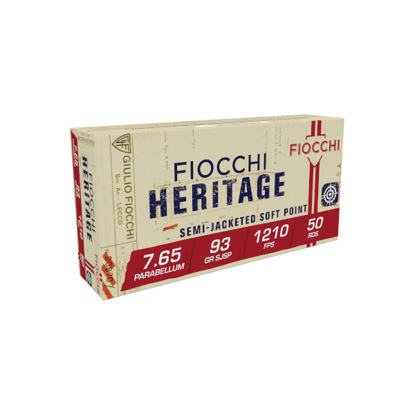 FIOCCHI AMMO 30 LUGER/7.65PARA 93gr SJSP 50/bx 20/cs