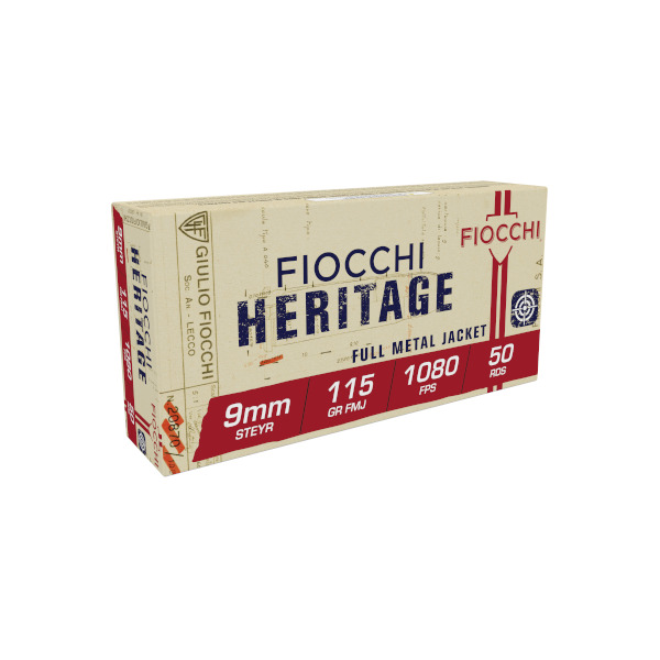 FIOCCHI AMMO 9MM STEYR 115gr FMJ 50/bx 20/cs
