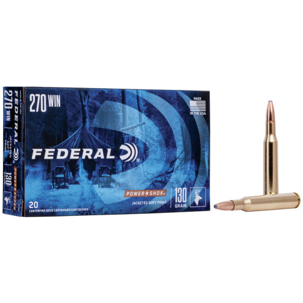 FEDERAL AMMO 270 WINCHESTER 130gr SP (P/S) 20/bx 10/cs