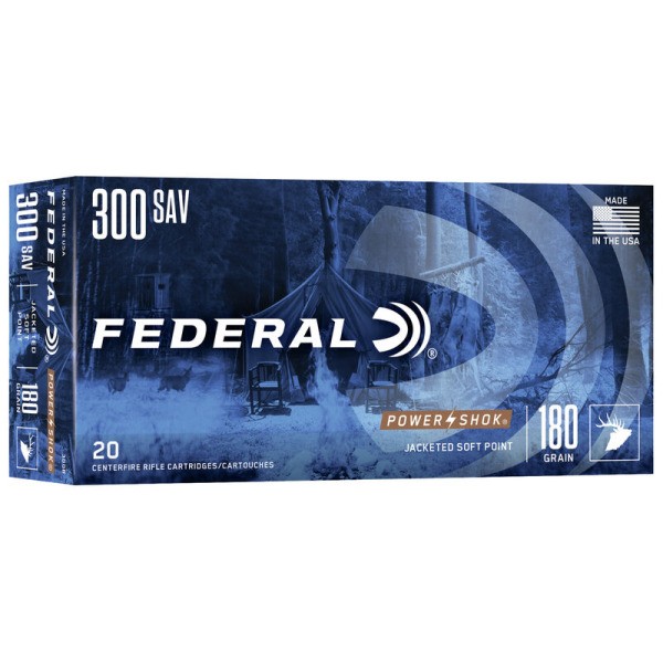 FEDERAL AMMO 300 SAVAGE 180gr SP (P/S) 20/bx 10/cs