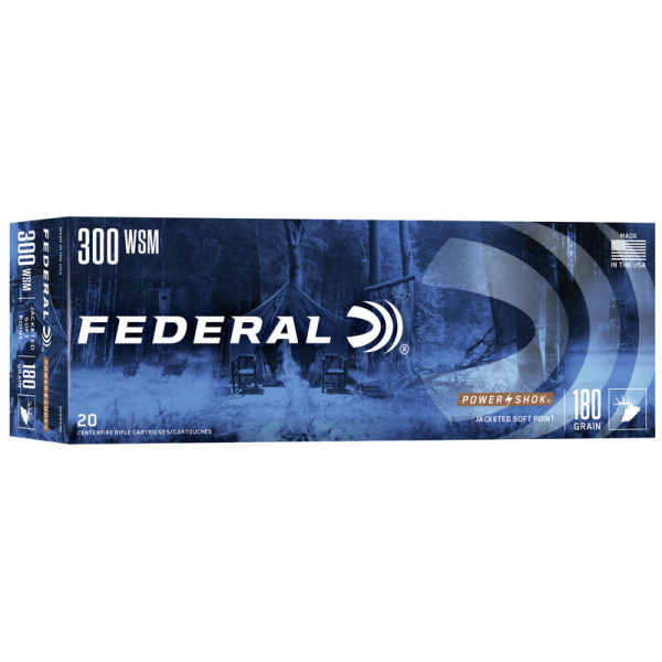 FEDERAL AMMO 300 WSM 180gr SP (P/S) 20/bx 10/cs