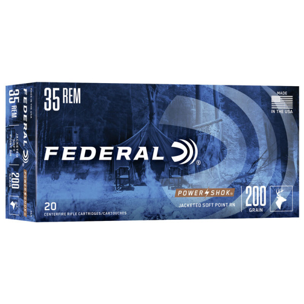 FEDERAL AMMO 35 REMINGTON 200gr SP- RN (P/S) 20/bx 10/cs