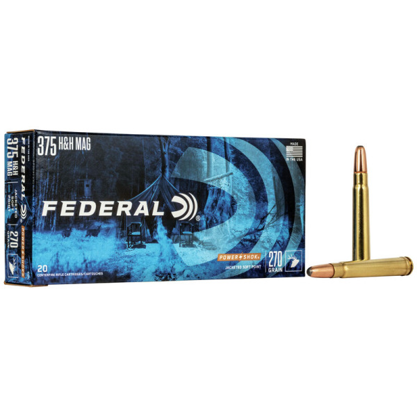 FEDERAL AMMO 375 H&H 270gr SP (P/S) 20/bx 10/cs