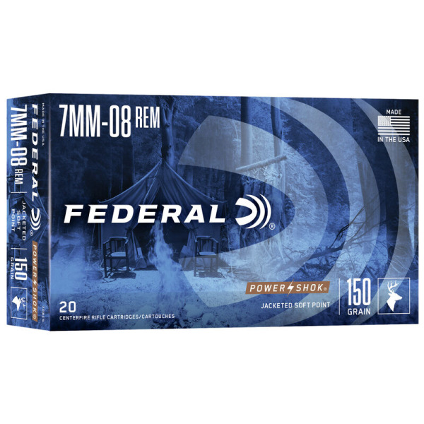 FEDERAL AMMO 7MM-08 REMINGTON 150gr SP (P/S) 20/bx 10/cs