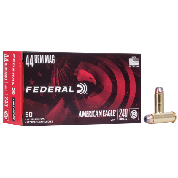 FEDERAL AMMO 44 MAG 240gr JHP AM.-EAGLE 50/bx 20/cs