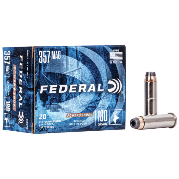 FEDERAL AMMO 357 MAG 180gr JHP 20/bx 25/cs