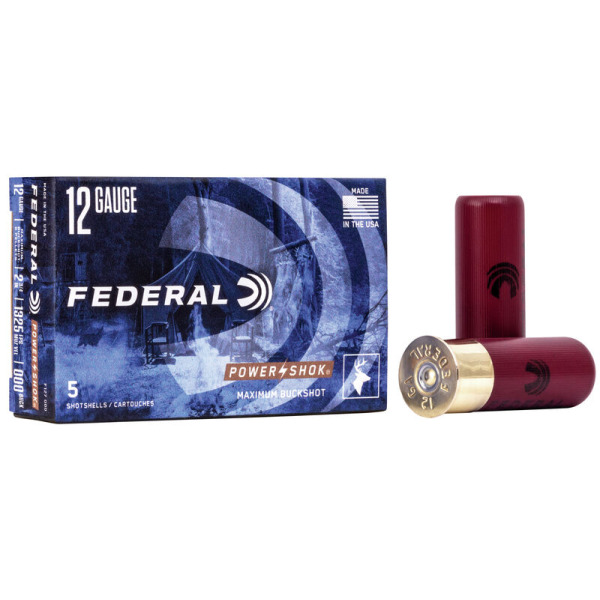 FEDERAL BUCK 12ga 2.75" MAXd 000-8pellet 5/bx 50/cs