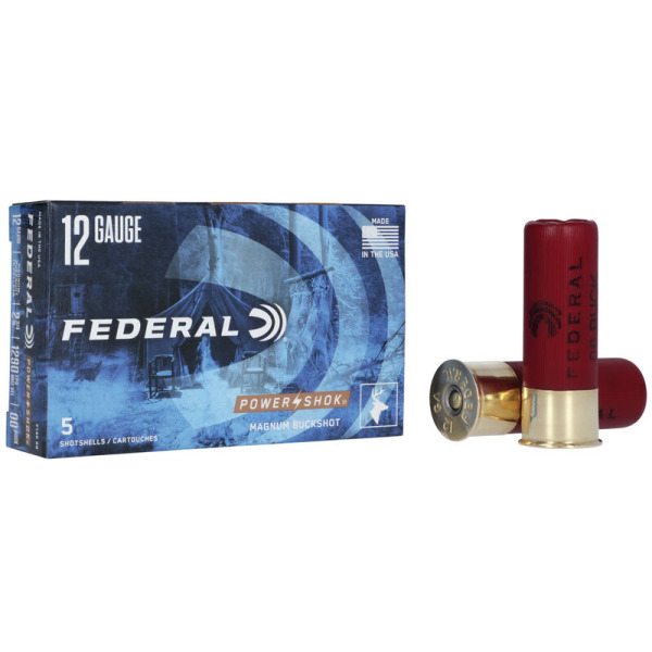 FEDERAL BUCK 12ga 2.75" MAGd 00-12pellet 5/bx 50/cs