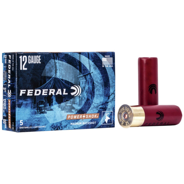 FEDERAL BUCK 12ga 3" MAGd 00-15pellet 5/bx 50/cs