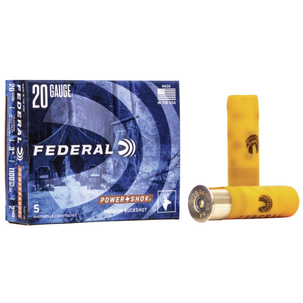 FEDERAL BUCK 20ga 3" MAGd #2-18pellet 5/bx 50/cs