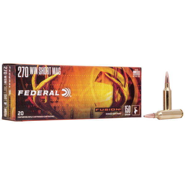 FEDERAL AMMO 270 WSM 150gr FUSION-BT 20/bx 10/cs