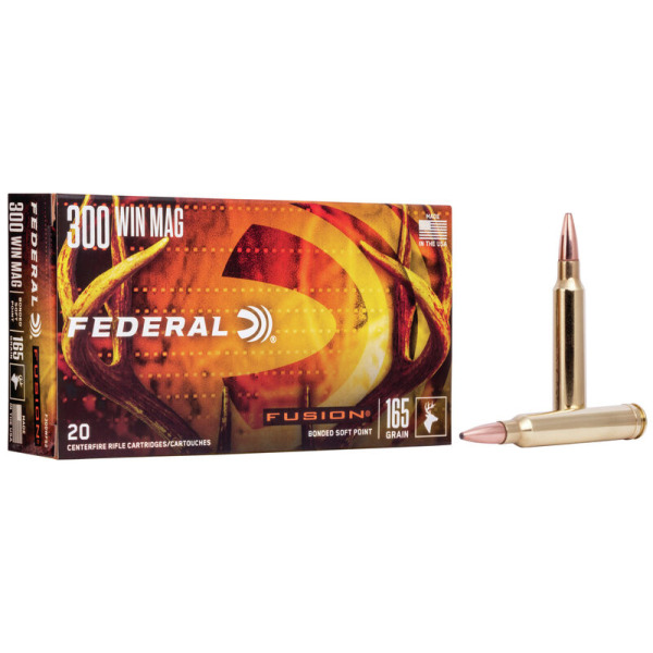 FEDERAL AMMO 300 WINCHESTER 165gr FUSION-BT 20/bx 10/cs