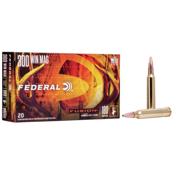 FEDERAL AMMO 300 WINCHESTER 180gr FUSION-BT 20/bx 10/cs
