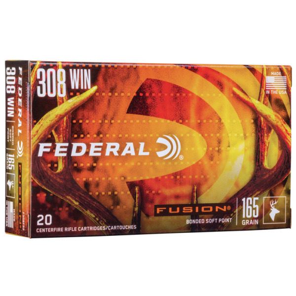 FEDERAL AMMO 308 WINCHESTER 165gr FUSION-BT 20/bx 10/cs