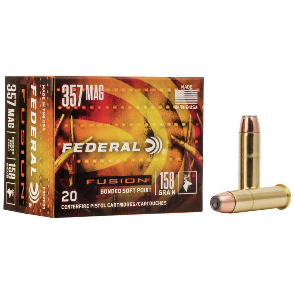 FEDERAL AMMO 357 MAG 158gr FUSION 20/bx 10/cs