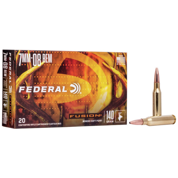 FEDERAL AMMO 7MM-08 REMINGTON 140gr FUSION-BT 20/bx 10/cs