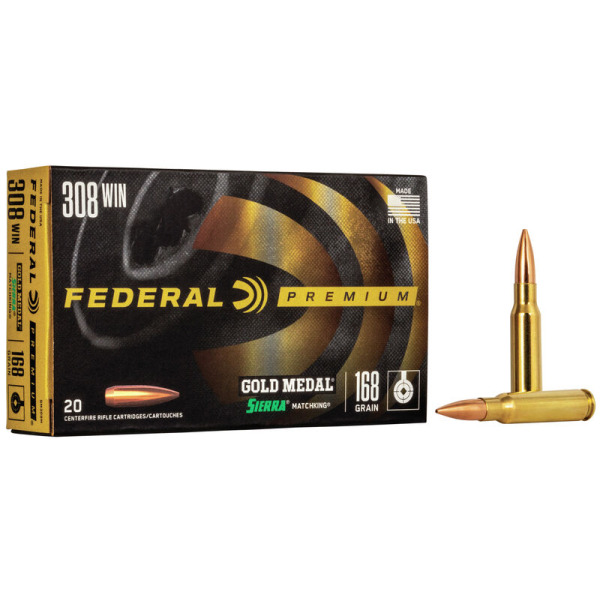 FEDERAL AMMO 308 WINCHESTER 168gr SRA HPBT (G/M) 20/b 10/c