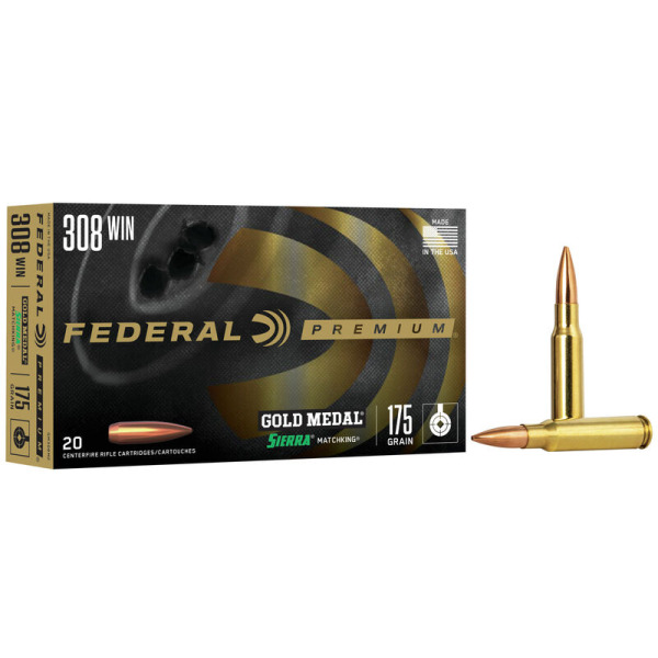 FEDERAL AMMO 308 WINCHESTER 175gr SRA HPBT (G/M) 20/b 10/c