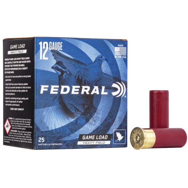 FEDERAL AMMO 12ga 2.75" 3.25d 1-1/8oz #4 25/bx 10/cs