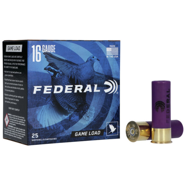FEDERAL AMMO 16ga 2.75" 2.5d 1oz #8 25/bx 10/cs