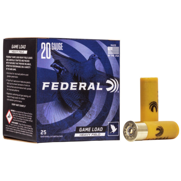 FEDERAL AMMO 20ga 2.75" 2.5d 1oz #6 25/bx 10/cs