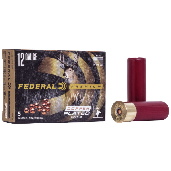 FEDERAL BUCK 12ga 3" MAGd 00-15pellet 5/bx 50/cs