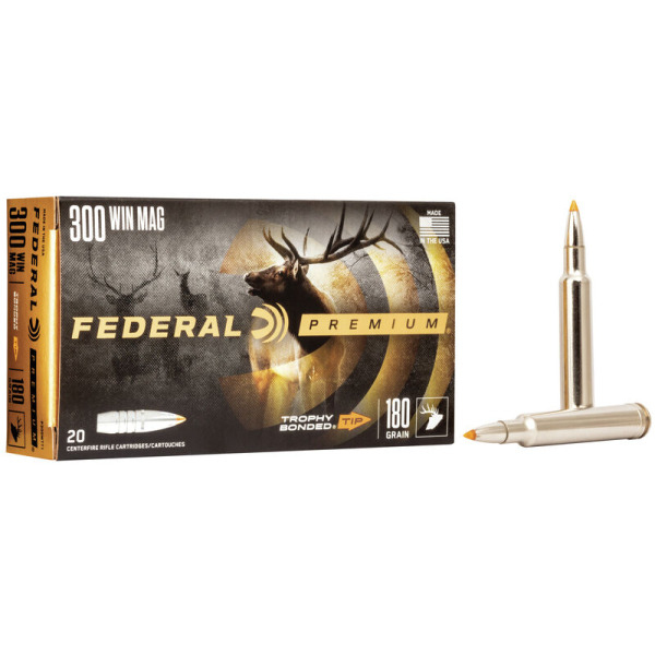 FEDERAL AMMO 300 WINCHESTER 180gr TBT (V/S) 20/bx 10/cs