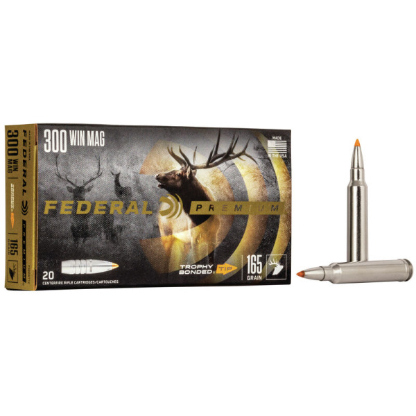 FEDERAL AMMO 300 WINCHESTER 165gr TBT (V/S) 20/bx 10/cs