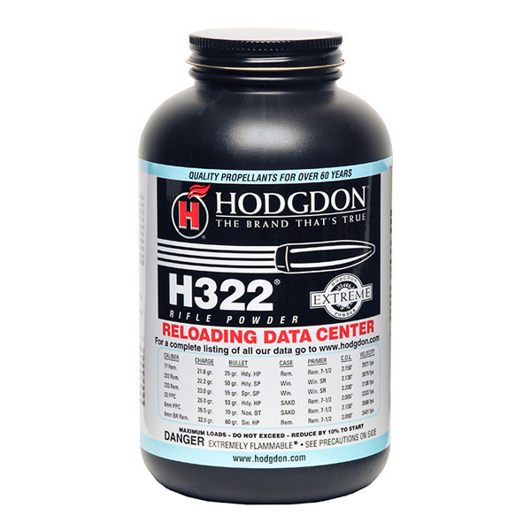 Hodgdon H322 Smokeless Powder 1 Pound