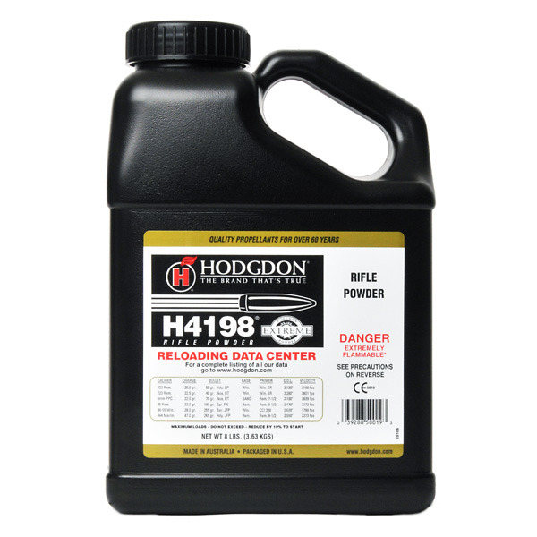 Hodgdon H4198 Smokeless Powder 8 Pound