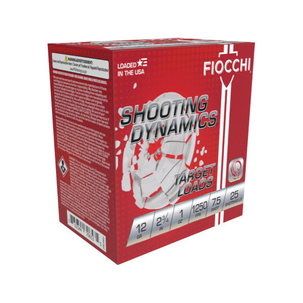 FIOCCHI AMMO 12ga 2.75" 1oz 1250fps #7.5 250/cs