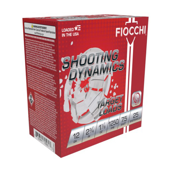 FIOCCHI AMMO 12ga 2.75" 1-1/8 1250fps #7.5 250/cs